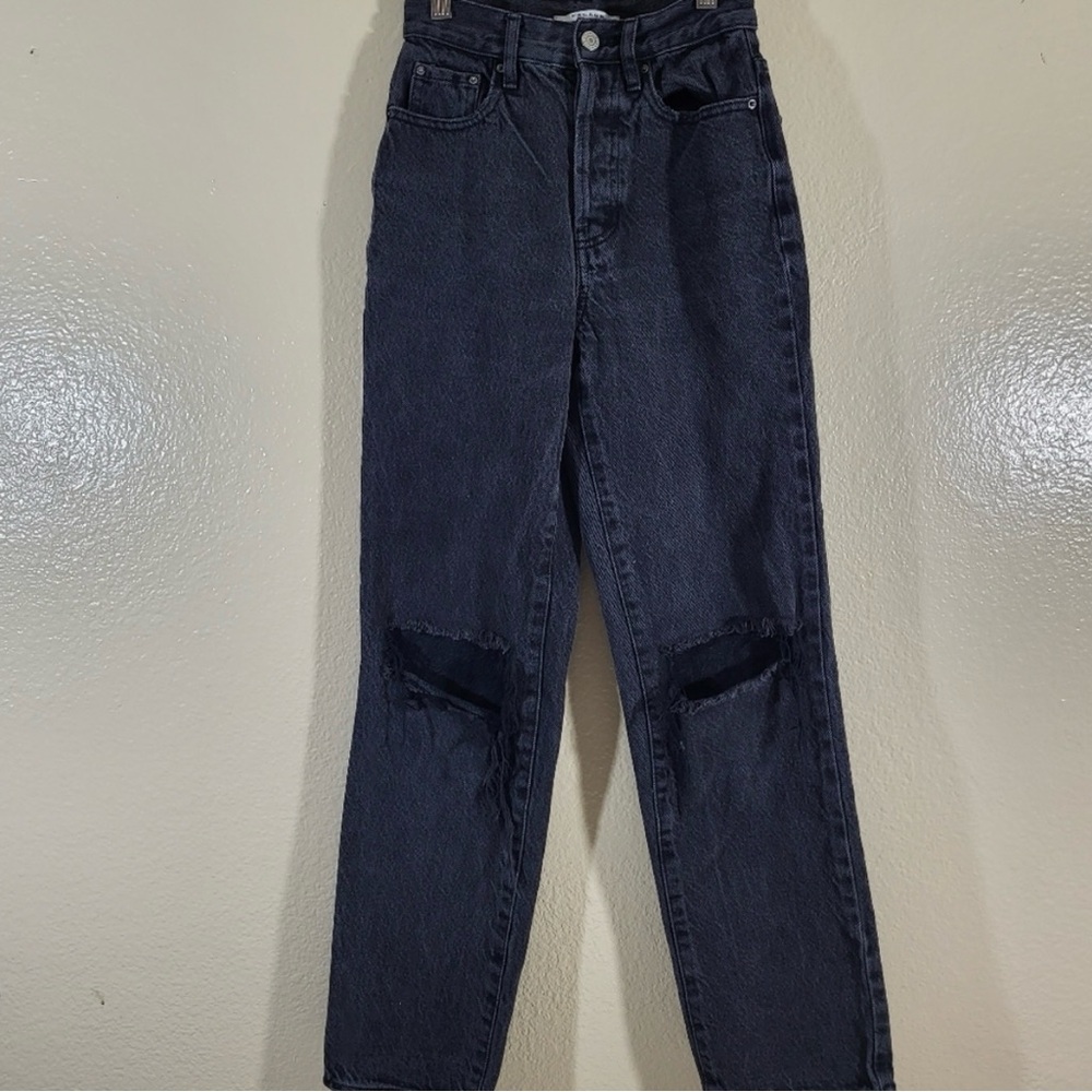 Pacsun High Rise Ripped Straight Jeans